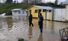 Fuertes precipitaciones provocan desborde de Estero Natales